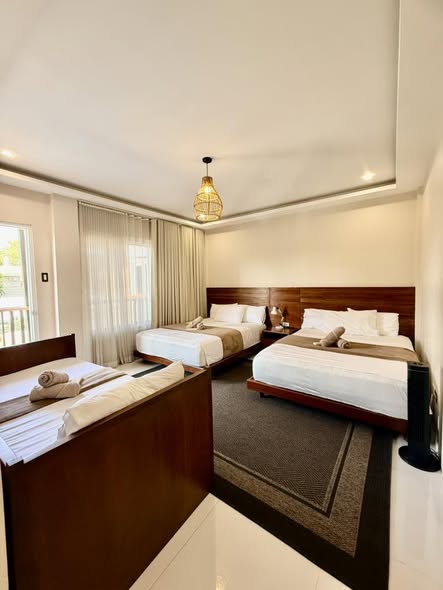 Bedroom prepared for an overnight stay
